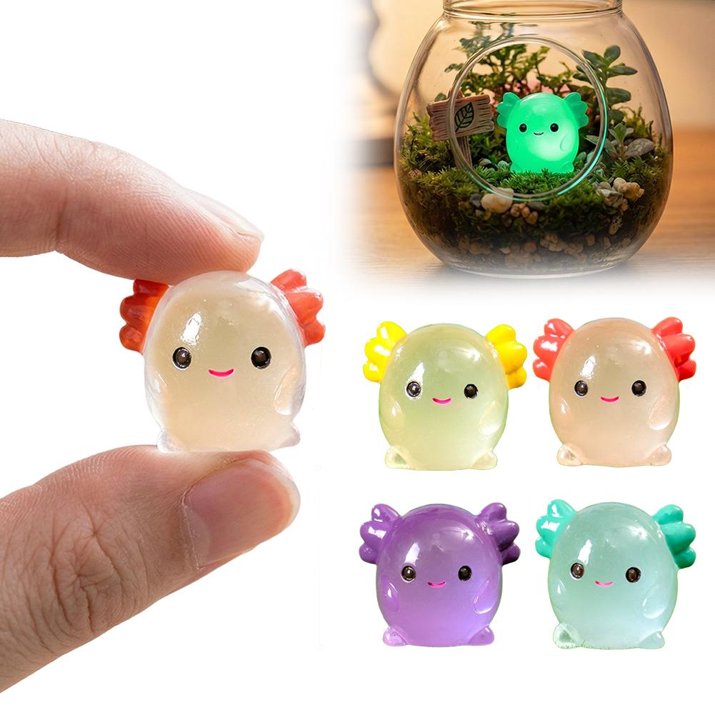 Aquarium Moss - Miniatures d'axolotl lumineuses qui brillent dans
