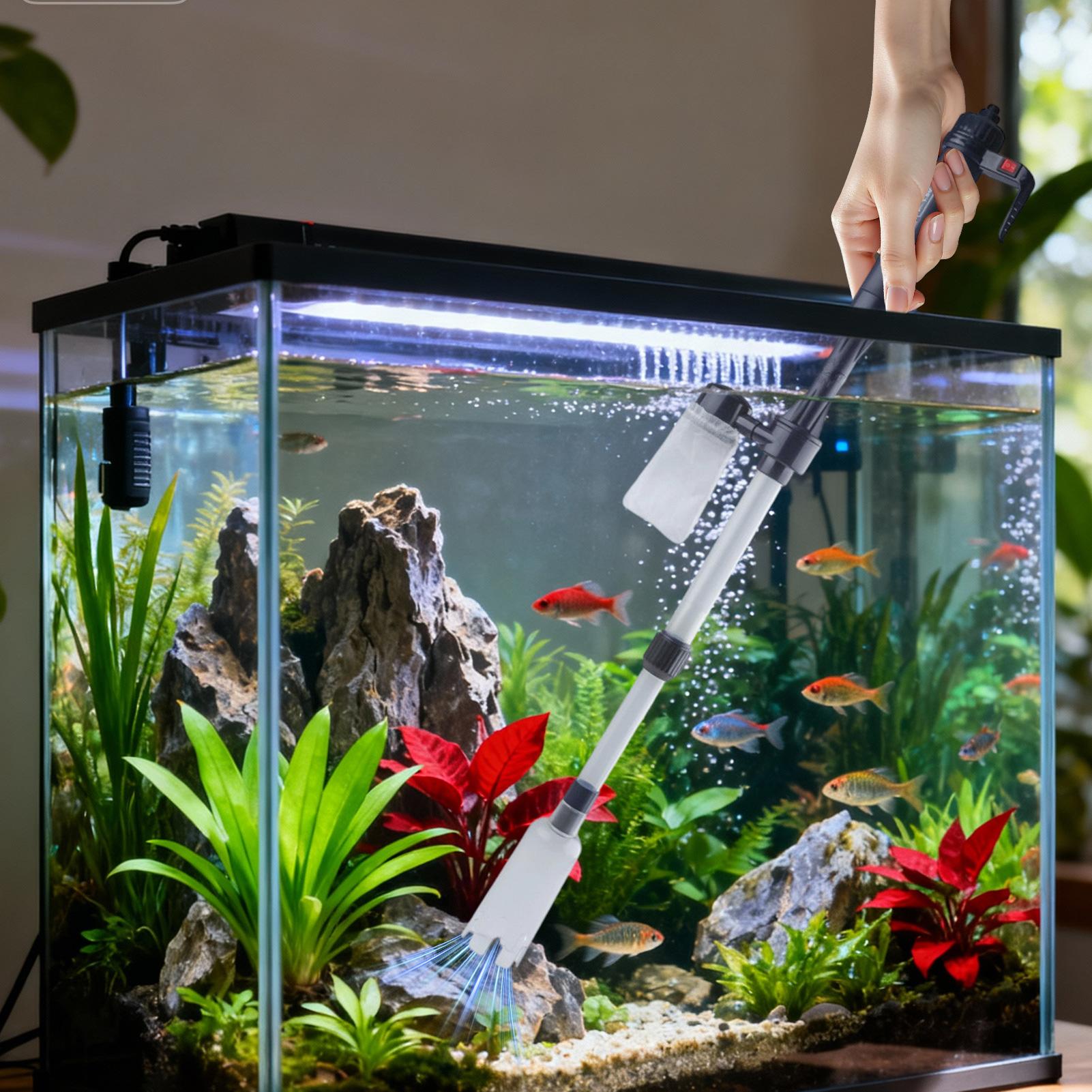 Planted Aquarium Cleaning - Aspirateur de gravier pour aquarium, télescopique
