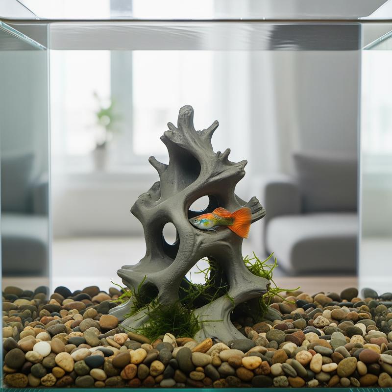 Aquarium Plant Substrate - Ornement de grotte pour poissons en