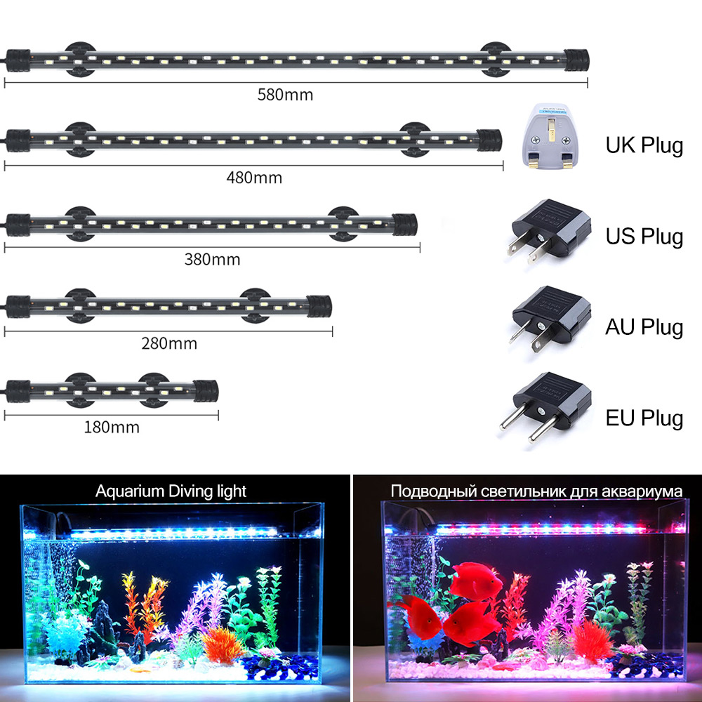 Aquarium Plant Substrate - 90-260V lumière d'aquarium LED étanche Aquarium