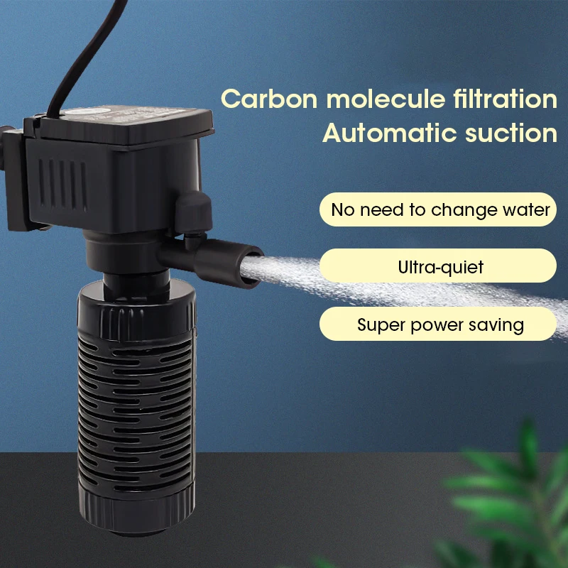 Planted Aquarium Cleaning - Mini-filtre pour aquarium, pompe submersible silencieuse,